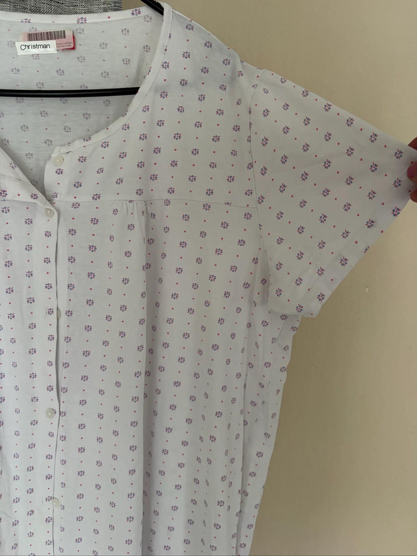 Women's 52 white 100% cotton nightgown – photo 3